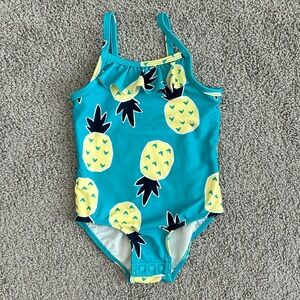 Carters baby girl pineapple one piece swimsuit size 18 months